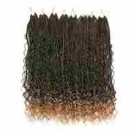 Perruque tressée Amygirl 360 Lace Boho avec baby hair, extensions de cheveux 100% fibre synthétique haute température, trame unique teinte, facile à poser, 12 mèches