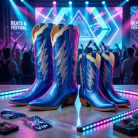Bottes de cowboy en cuir, bottes western décontractées, chaussures confortables de qualité supérieure, chaussures plates beiges pour filles, chaussures antidérapantes de marque
