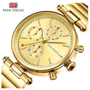MINI FOCUS 0494L orologio luminoso al quarzo cronografo sportivo di lusso in acciaio inossidabile per le donne orologi moda <span class=keywords><strong>24</strong></span> <span class=keywords><strong>ore</strong></span> su <span class=keywords><strong>24</strong></span> - Product Image 1
