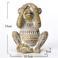 Figurine de singe en résine, décoration artistique africaine de Style indien, sculptée à la main, Sculpture de Table, cadeau artisanal
