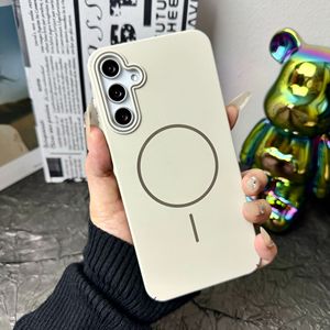 Cover Magnetica per Ricarica Wireless Veloce con Effetto Morbido sulla Pelle per Samsung Galaxy S26 S25 S24 S23 S22 Ultra Plus Fe - Product Image 1