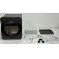 Horno freidora de aire digital de 14.5L con 16 programas, pantalla táctil, ventana visible, luz de cocción, temporizador de 60 min, función de secado de 8 horas