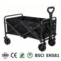 Chariot pliable robuste à grande capacité avec roues détachables, idéal pour le camping et les activités de plein air – Vente directe usine