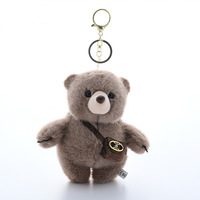 Sac bandoulière avec pendentif petit ours, porte-clés peluche ours gras, poupée ours en peluche