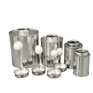 Jinko Petits pots métalliques en fer blanc à visser avec applicateur à pinceau mat pour adhésif de réparation de pneus, 2oz-32oz - Product Image 2