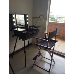 Universal <strong>Trolley</strong> <strong>on</strong> <strong>Wheels</strong> Rolling Train case Beauty Box Vanity case Leather <strong>Makeup</strong> <strong>Trolley</strong> case With Lights - Product Image 5