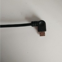 Kabel Data Pengisian Daya Micro USB 2.0 Sudut Kiri 90 Derajat Kustom 5A Pengisian Cepat Bahan PVC Kompatibel dengan Ponsel Android Komputer