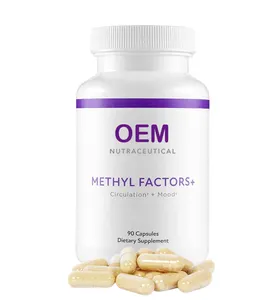 OEM factory METHYL FACTORS Circulation Mood 90 capsules Promotes Normal Methylation Supports a Healthy Heart