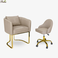 Chaise de salon de beauté moderne Diana avec roulettes pour client, idéale pour la manucure