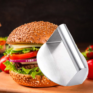 Mk 4Pcs Burger Công Cụ Thiết Lập Với Bìa Thép Không Gỉ Burger Smasher <span class=keywords><strong>Shaker</strong></span> Patty Báo Chí Cho Nướng Thịt Patty - Product Image 3