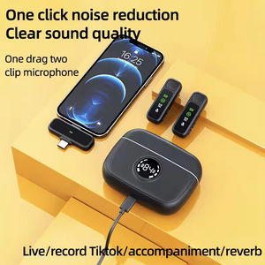 Mikrofon Mini Nirkabel 2.4GHz Peredam Kebisingan Omnidirectional Lavalier Ringan Portabel untuk Rekaman Wawancara - Product Image 5