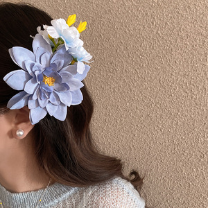 Pinza para el pelo con diseño de orquídea tailandesa hecha a mano, ideal para la playa o resort, para mujer, venta al por mayor. - Product Image 3