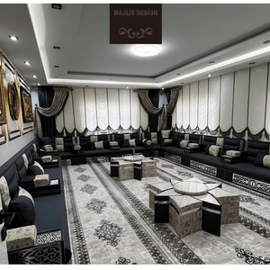 Asientos de piso oriental Sofá étnico Sofá árabe Majlis Sofá de estilo otomano Conjunto árabe Yalsa Asientos de piso oriental de lujo - Product Image 3