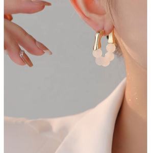 French Retro Turquoise <b>Stud</b> <b>Earrings</b> for Women High-End Cool Style Personalized Niche Design Internet Famous for Their - Product Image 5