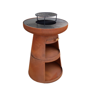 Parrilla <span class=keywords><strong>de</strong></span> Barbacoa <span class=keywords><strong>de</strong></span> Diseño Innovador, Brasero <span class=keywords><strong>de</strong></span> Acero Corten para Exteriores con Parrilla para Asar - Product Image 4