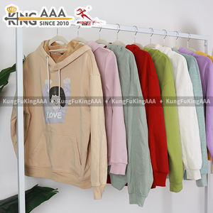 Felpa con Cappuccio KungFu KingAAA per Donna, Abbigliamento Invernale Coreano Usato, Felpa Oversize <span class=keywords><strong>Vintage</strong></span> per Uso Quotidiano - Product Image 3