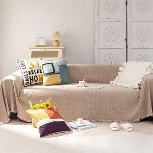 <b>Sofa</b> <b>Cover</b> Chenille Solid Color 145-185CM Full Coverage Modern Minimalist All Season Slipcover - Product Image 1