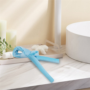 Attaches pour cheveux pour femmes, nœud en tissu, multifonction, décontracté, rose, bleu, blanc, imprimé léopard - Product Image 2