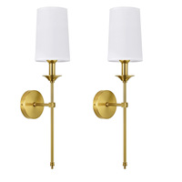 Lampe murale rétro américaine à télécommande rechargeable pour salle de bain, applique luminaire avec abat-jour en tissu, luminaires muraux pour télévision
