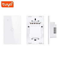 Nouvel interrupteur tactile intelligent Wi-Fi Tuya 1 canal 110-240V AC compatible Alexa/Google Assistant QD Smart-TY-U1