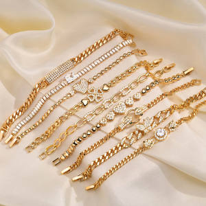 Magnifique Bracelet Tendance Géométrique en Zircon Cubique Plaqué Or, Bijou Fin pour le Quotidien ou les Cadeaux - Product Image 2