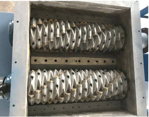 Macchina trituratore doppio albero/macchina triturazione plastica a due alberi per legno WPC/carta/plastica/scatola di cartone/metallo - Product Image 6