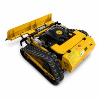 Chariot déneigeur et tondeuse à gazon télécommandé double usage 24V sans balais pour l'élimination de la neige en hiver et la coupe de l'herbe en été