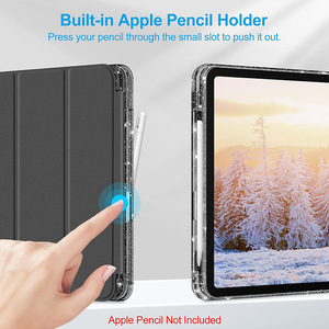 เคสแท็บเล็ตแบบพับได้รุ่น<span class=keywords><strong>ใหม่</strong></span><span class=keywords><strong>ล่าสุด</strong></span> วัสดุหนัง PU ผสมผสานความใส พร้อมช่องใส่ปากกา สำหรับ <span class=keywords><strong>iPad</strong></span> รุ่นที่ 10 และ 11 ปี 2025 - Product Image 5