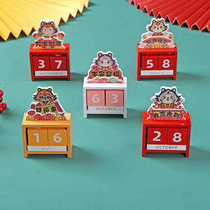 Индивидуальный дизайн лунный Новогодний подарок рождественские украшения поставка 2024 Новогодние украшения деревянные diy вечный календарь - Product Image 2