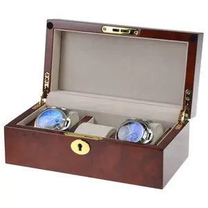 DRIKLUX boîte de montre en bois logo douanier uhrenbeweger 3 uhren cadeau boîte bijoux boîte de montre avec oreiller en velours