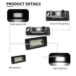 Nouvelles lampes LED <span class=keywords><strong>de</strong></span> <span class=keywords><strong>plaque</strong></span> d'immatriculation 2 pièces pour <span class=keywords><strong>BMW</strong></span> <span class=keywords><strong>E46</strong></span> E60 E70 E71 E82 E88 E90 E91 E92 E93 63267165646 - Product Image 4