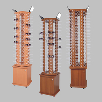 Présentoir de bureau pour lunettes, en STOCK, magasin d'optique, vente en gros, 4/5 côtés en bois, présentoir rotatif pour lunettes de soleil