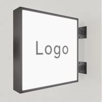 Enseignes de magasin LED personnalisées en acrylique avec cadre en aluminium rectangulaire, haute luminosité, étanches, boîtes lumineuses publicitaires extérieures à intensité variable