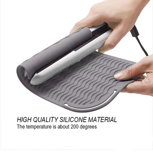 Modern Style Portable Travel <b>Silicone</b> Cover Heat Resistant Pouch Mat for Hair Straightener & Curling Iron Soft Styling <b>Tools</b> - Product Image 4