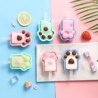 Nouveau bricolage maison moule à crème glacée dessin animé enfants Popsicle Silicone moules à crème glacée