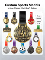 Médaille en alliage de zinc gravée en 3D personnalisée avec logo, adaptée aux événements sportifs et à un usage promotionnel