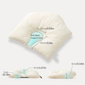 Almohada Ergonómica para Bebé, Funda de Algodón Suave, Soporte de Cabeza Ajustable, Almohadas para Recién Nacidos, Lavables, Sin Fluorescentes, Almohada para la Cabeza del Bebé - Product Image 2
