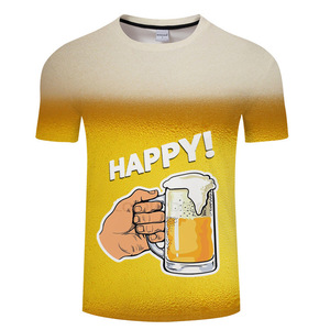 Camiseta de Verano Personalizada con Estampado Digital de Cerveza <span class=keywords><strong>para</strong></span> Hombre, Poliéster, Deportiva, Venta <span class=keywords><strong>al</strong></span> <span class=keywords><strong>por</strong></span> <span class=keywords><strong>Mayor</strong></span>, Impresión <span class=keywords><strong>por</strong></span> Sublimación - Product Image 5