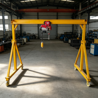 Grue à portique mobile double en acier en T, légère et portable, en aluminium