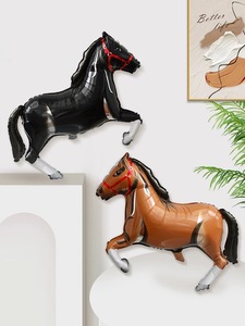 بالونات جديدة على شكل حصان رائجة البيع بألوان مختلفة رباعي الأبعاد ديكورات حفلات الأعياد للفعاليات لوازم غلوبوس - Product Image 3