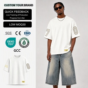 Camiseta Blanca Extra Grande Personalizada para Hombre, 100% Algodón, con Estampado de Número, Estilo Urbano, Cuello Redondo, Manga Corta, Ecológica, Transpirable y de Secado Rápido - Product Image 1