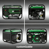 Générateur d'essence OEM 5kW 4 temps refroidi par air, démarrage électrique et manuel, 50Hz, personnalisation de la marque pour équipements sensibles