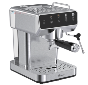 Machine à café expresso <span class=keywords><strong>programmable</strong></span> électrique Anbolife en acier inoxydable, économique, avec fonction cappuccino/latte et mousseur à lait à une touche - Product Image 1
