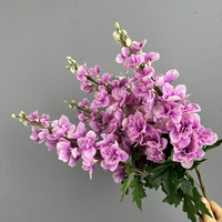 Fleur artificielle en latex rose et blanc, effet toucher réel, Delphinium Ajacis, pour décoration de mariage, de maison ou de centre de table