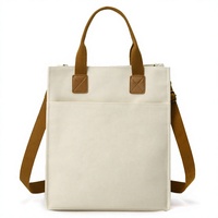 Sacs fourre-tout en toile personnalisés avec impression de logo, grande capacité, design minimaliste moderne pour les salons professionnels, le shopping, les cadeaux d'entreprise