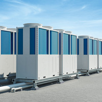 Unité combinée de climatisation et de pompe à chaleur avec cycle inversé pour un contrôle efficace du climat intérieur toute l'année