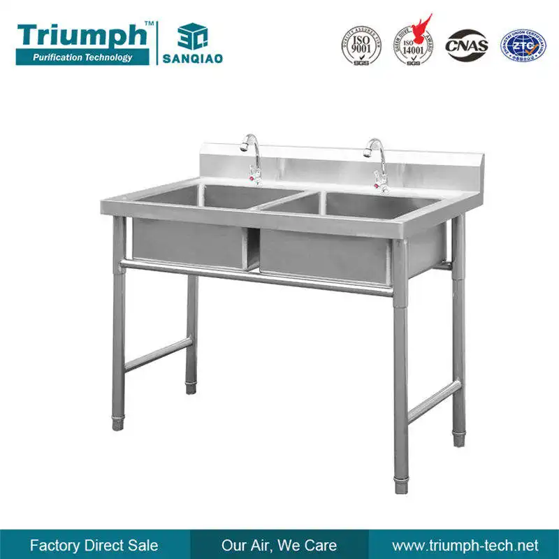 Stainless Steel Hand Wash Sink With Foot Pedal Commercial Hand Wash Basin 304 Hand Sink Washing For Hospital