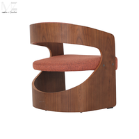 Chaise d'appoint minimaliste Mobilier Home Lounge Fauteuil Chaise de salon moderne de luxe en bois avec bras