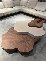 Table basse de luxe moderne en forme de nuage irrégulier, décoration créative pour salon, mobilier d'appoint au design minimaliste