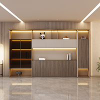 Armoires de classement en bois modernes et luxueuses avec porte en verre et serrures pour tiroirs, pour usage au bureau, à l'école ou à l'hôpital